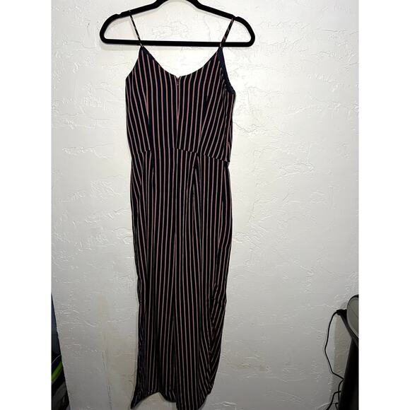 Enfocus studio stripe tank tie front jumpsuit womens 6 vacation beachy flowy - Picture 7 of 9